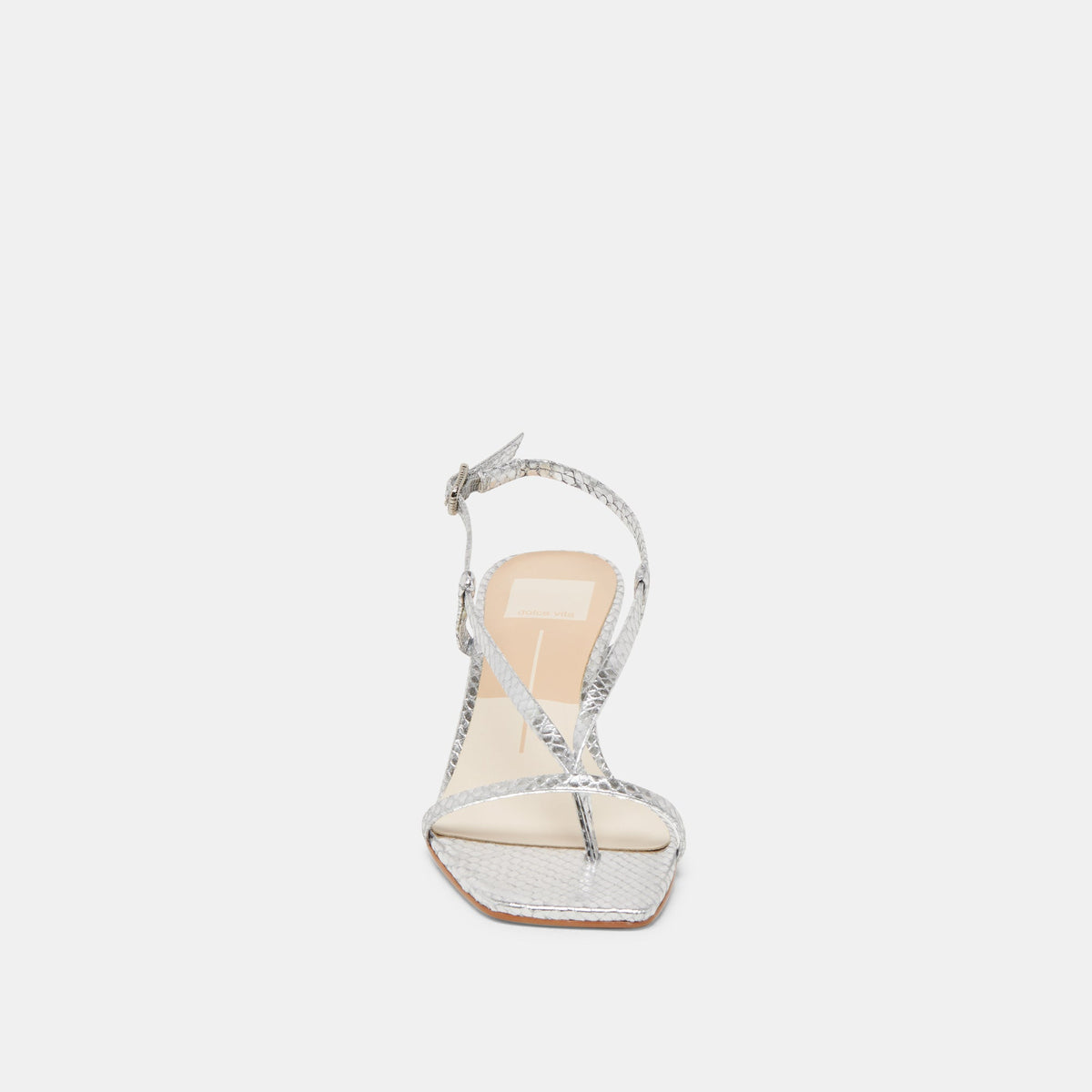 LAURY HEELS SILVER EMBOSSED LEATHER | Dolce Vita