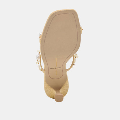 GRASON HEELS LT NATURAL RAFFIA | Dolce Vita
