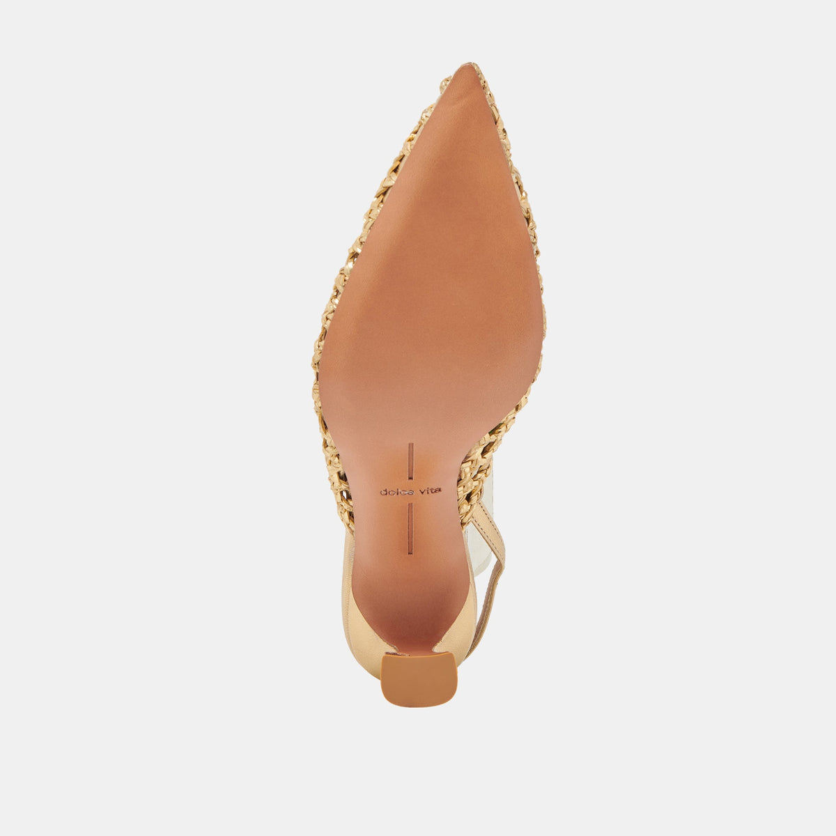 GLORIA HEELS GOLD WOVEN | Dolce Vita