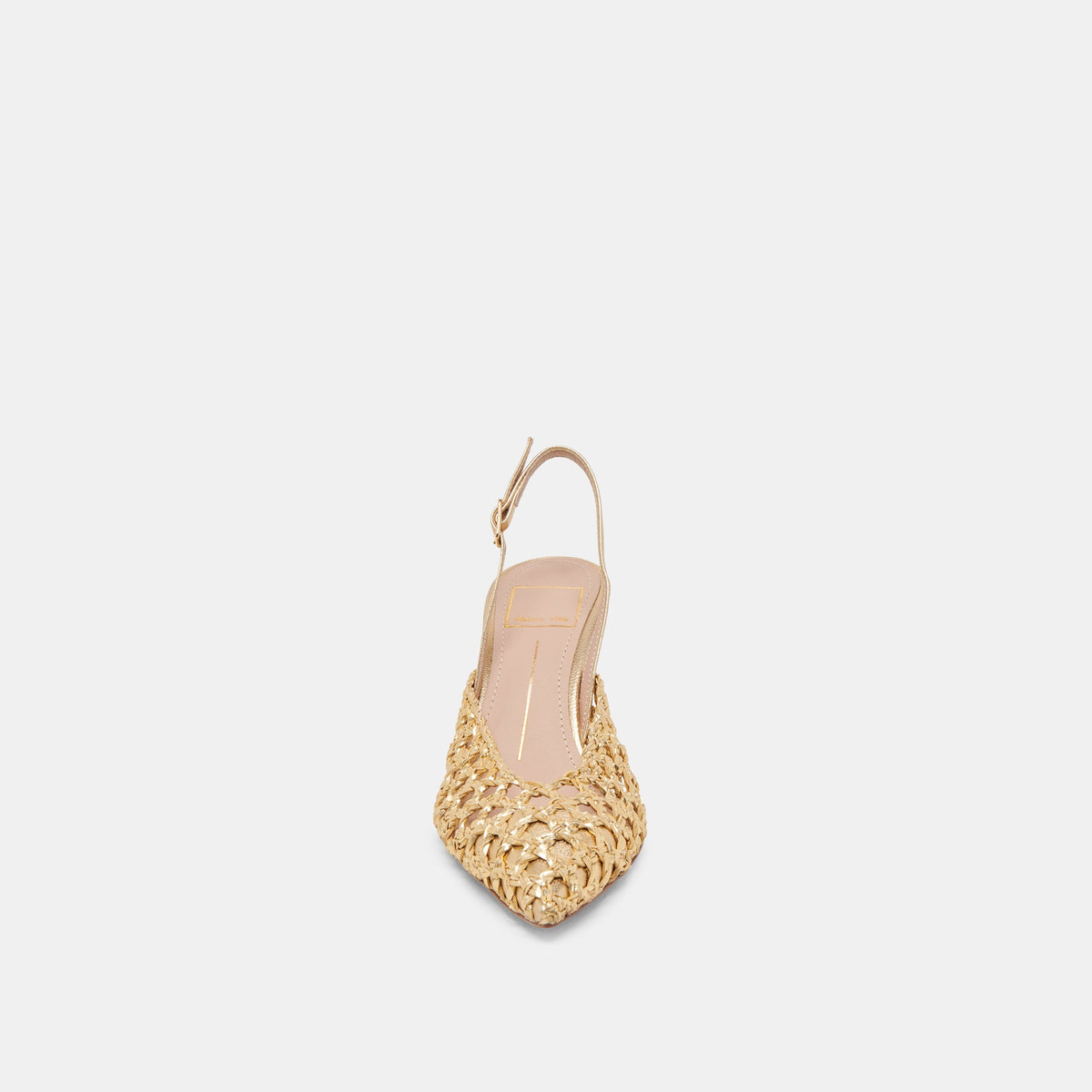 GLORIA HEELS GOLD WOVEN | Dolce Vita