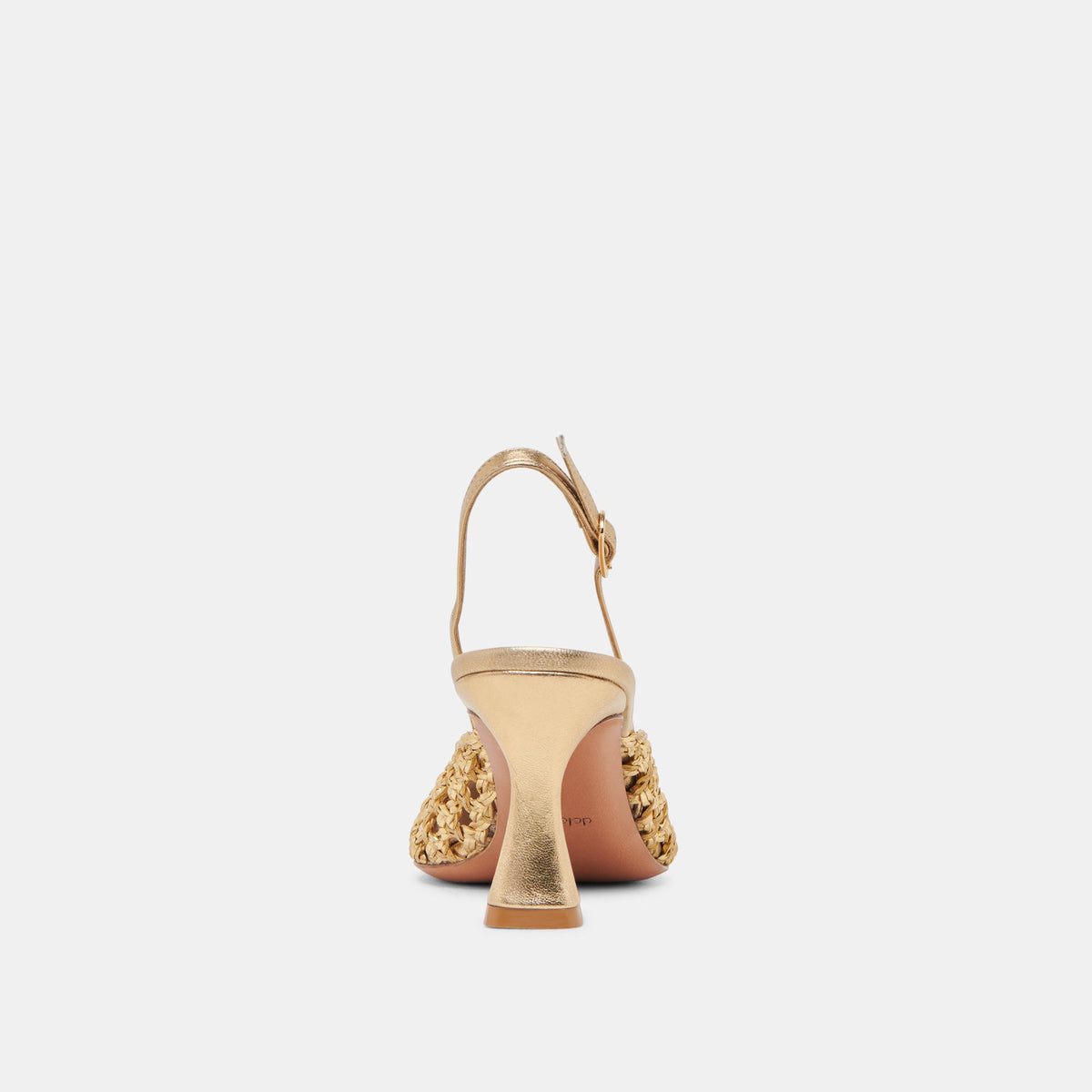 GLORIA HEELS GOLD WOVEN | Dolce Vita