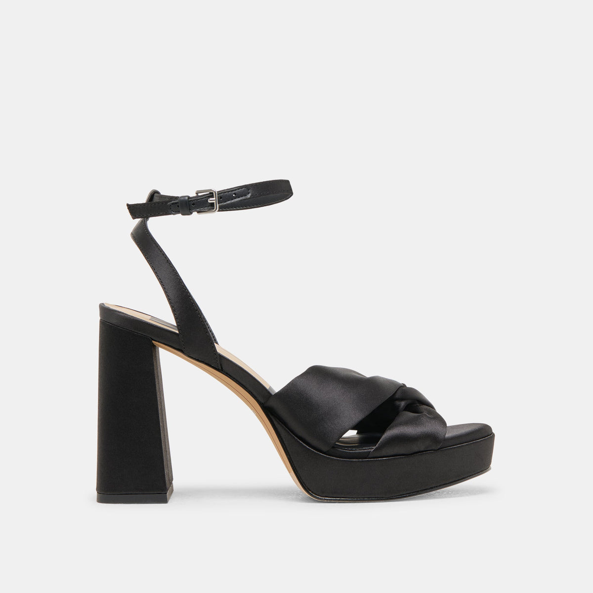 PARLO HEELS ONYX SATIN | Dolce Vita