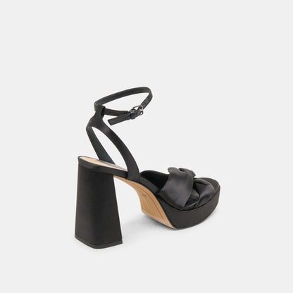 PARLO HEELS ONYX SATIN | Dolce Vita