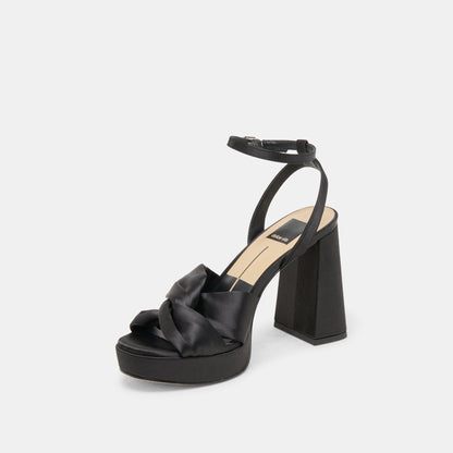 PARLO HEELS ONYX SATIN | Dolce Vita