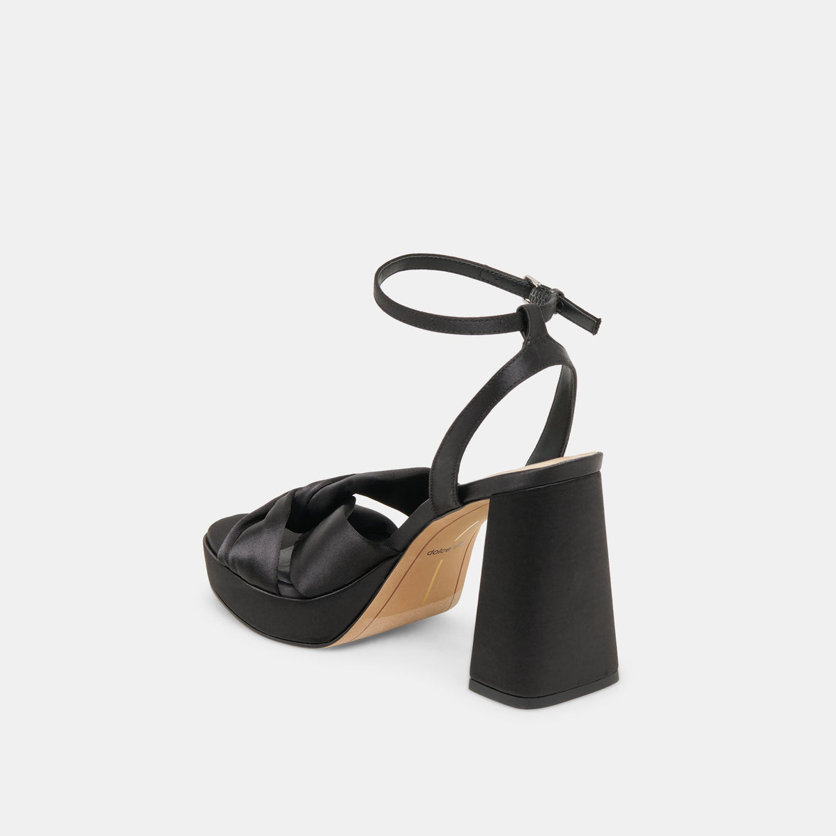 PARLO HEELS ONYX SATIN | Dolce Vita