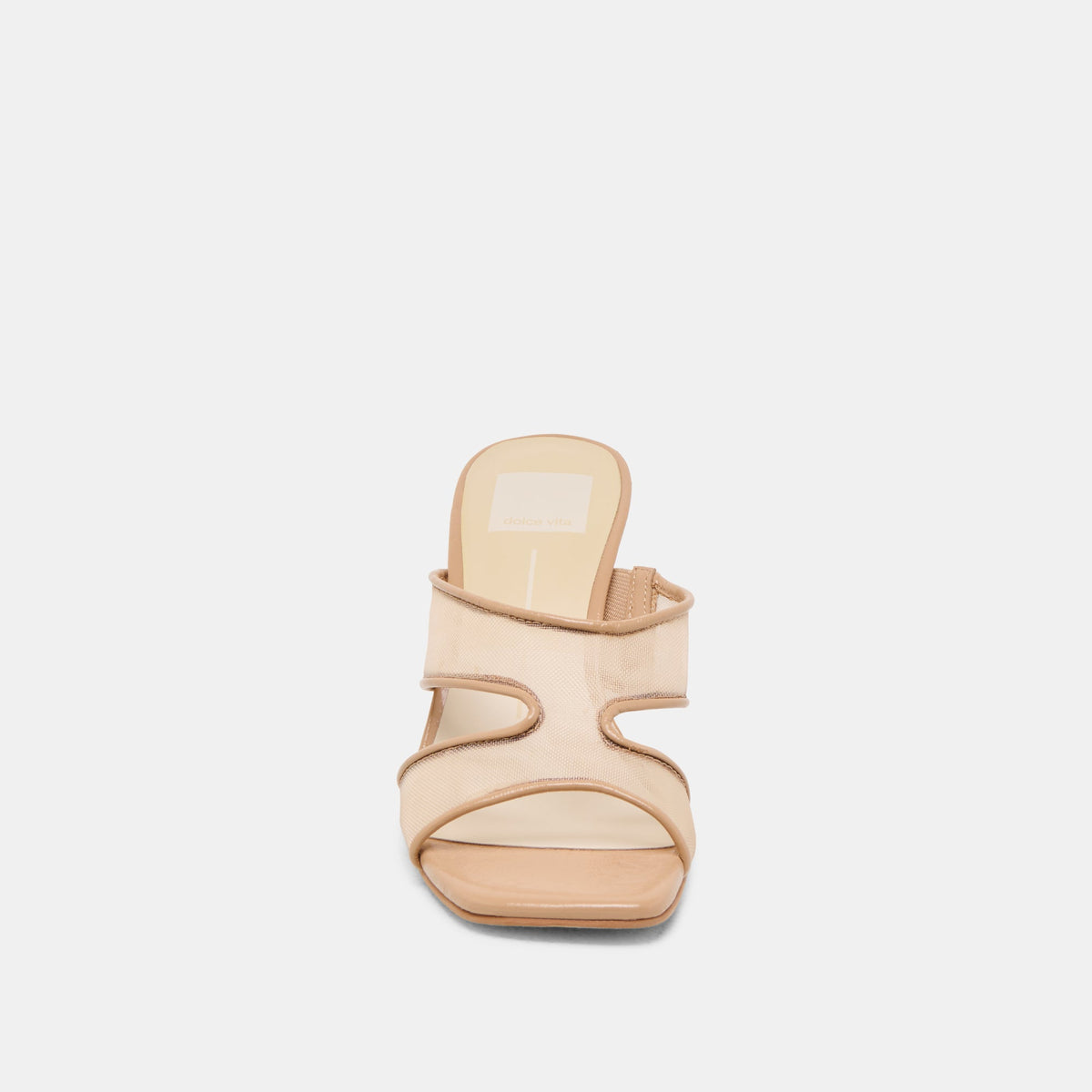 Gitel Wide Light Tan Mesh Heels | Dolce Vita