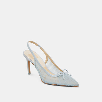 Yela Light Blue Tulle Heels | Dolce Vita