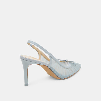 Yela Light Blue Tulle Heels | Dolce Vita