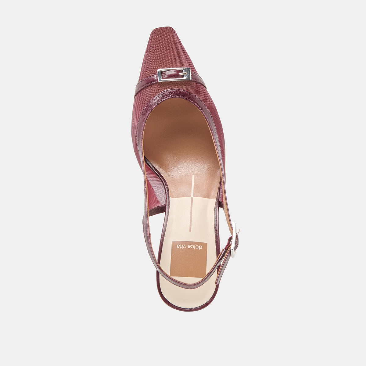 Lorine Burgundy Mesh Heels | Dolce Vita