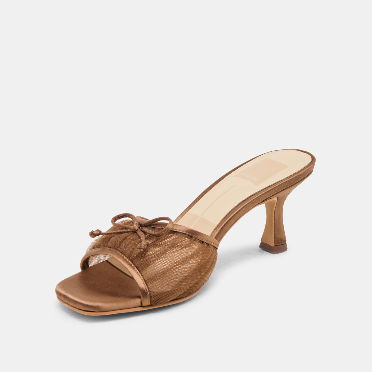 Galen Mid Brown Tulle Heels | Dolce Vita