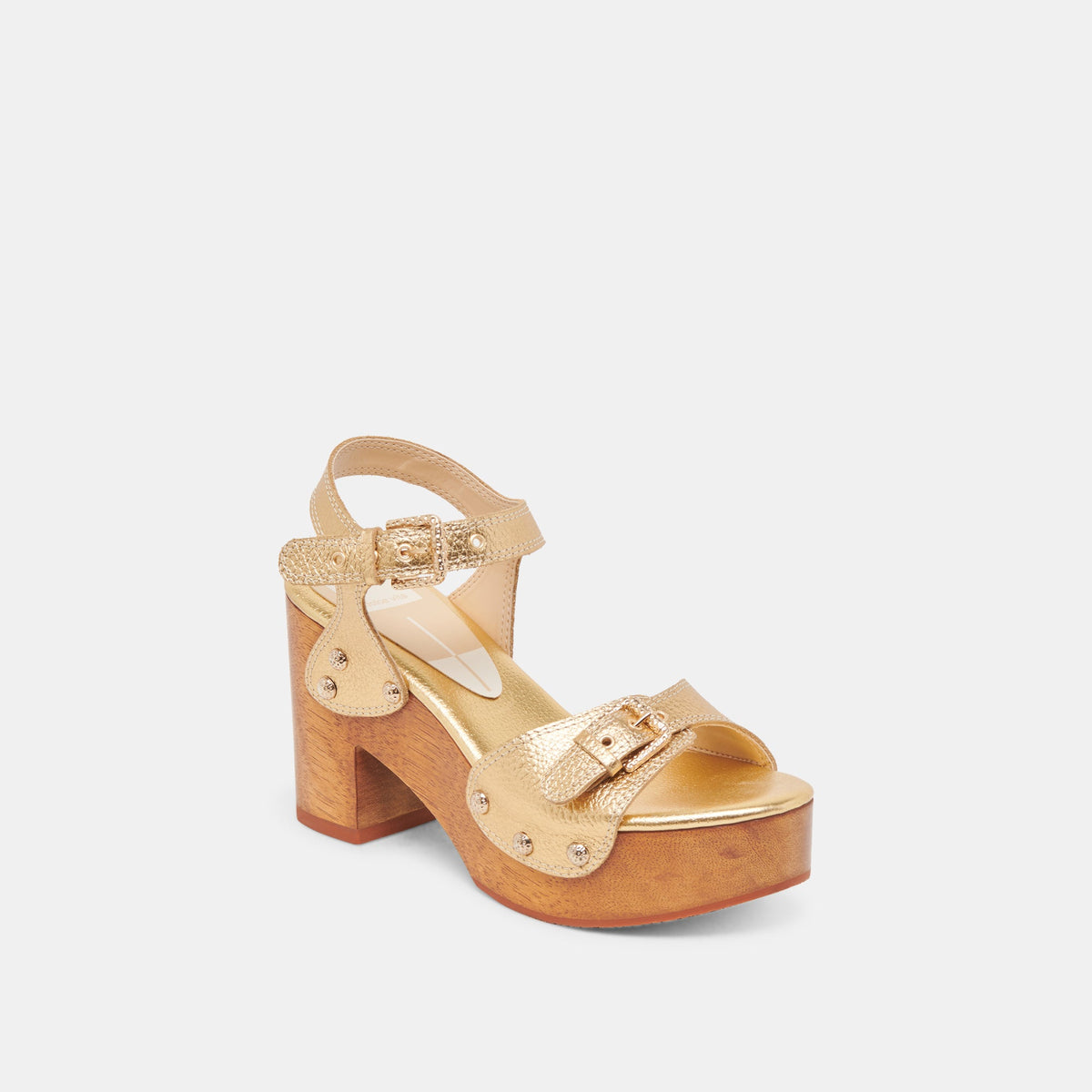 YANDY HEELS GOLD LEATHER | Dolce Vita