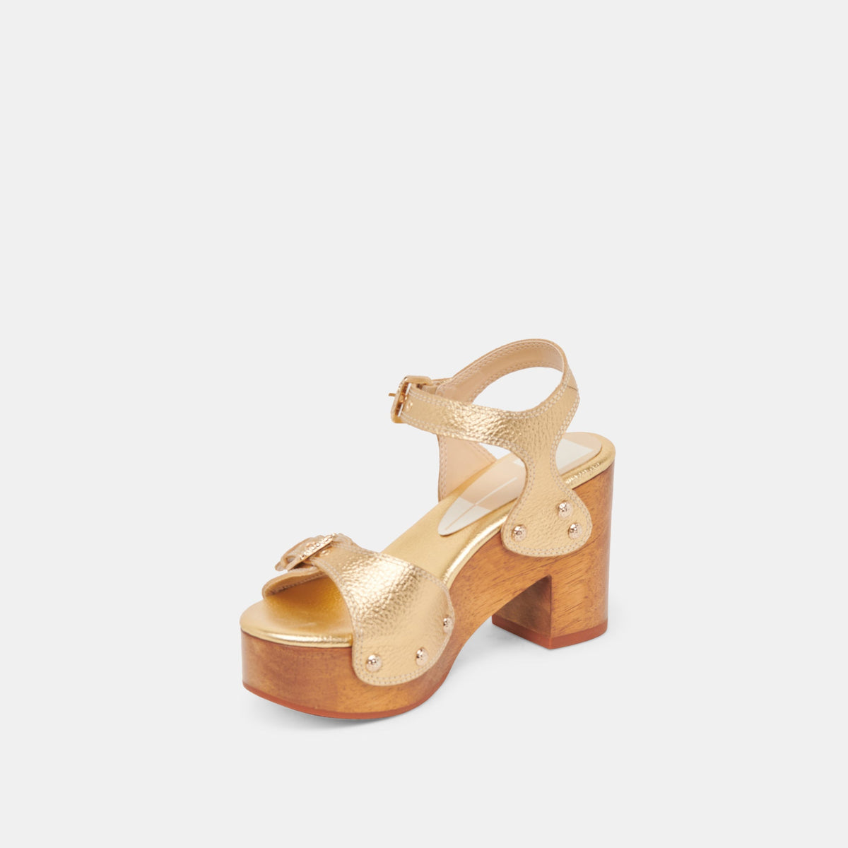 YANDY HEELS GOLD LEATHER | Dolce Vita