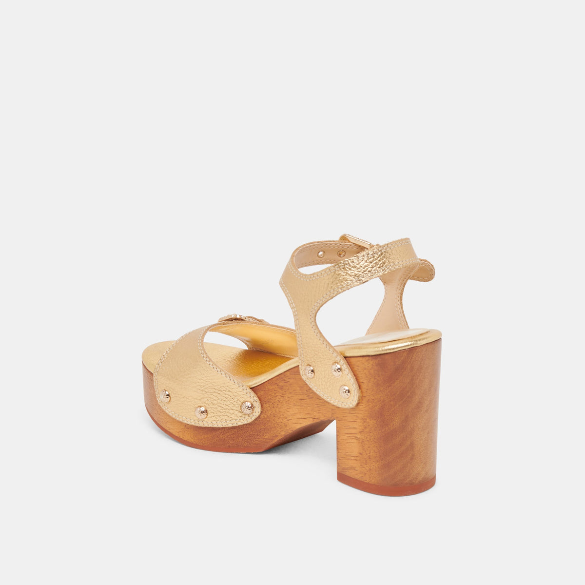 YANDY HEELS GOLD LEATHER | Dolce Vita