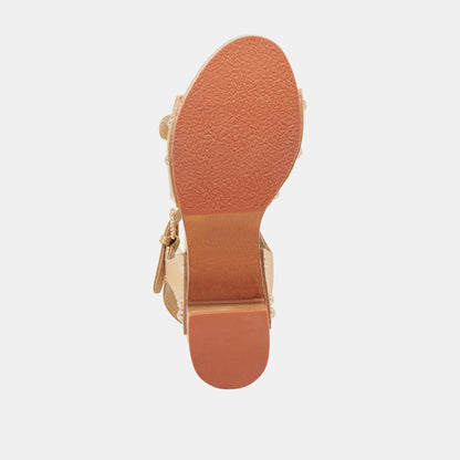 YANDY HEELS GOLD LEATHER | Dolce Vita