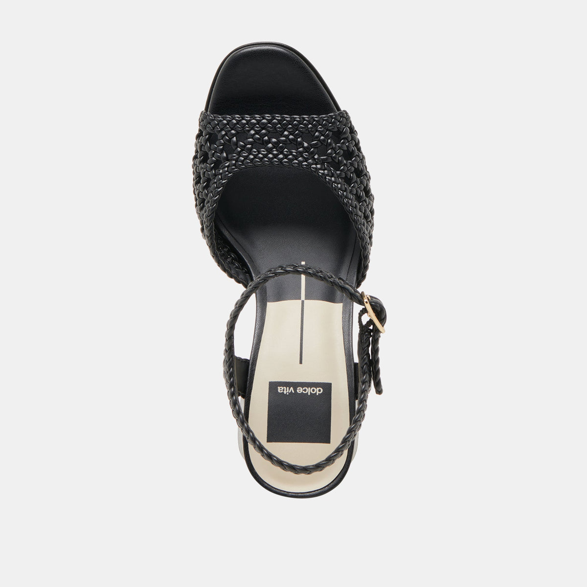 PEYTEN WIDE HEELS BLACK WOVEN STELLA | Dolce Vita