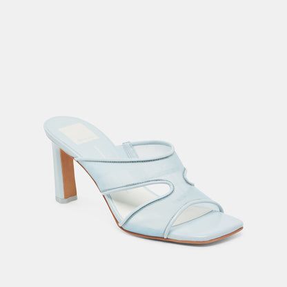 Gitel Wide Ice Blue Mesh Heels | Dolce Vita