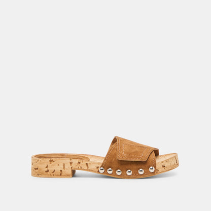 Sandy Chestnut Suede Sandals | Dolce Vita