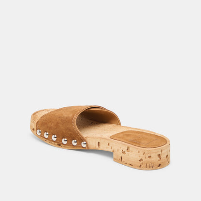 Sandy Chestnut Suede Sandals | Dolce Vita