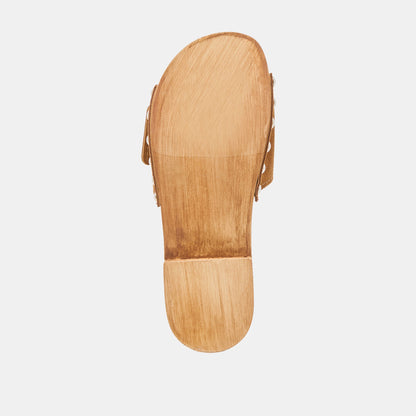 Sandy Chestnut Suede Sandals | Dolce Vita