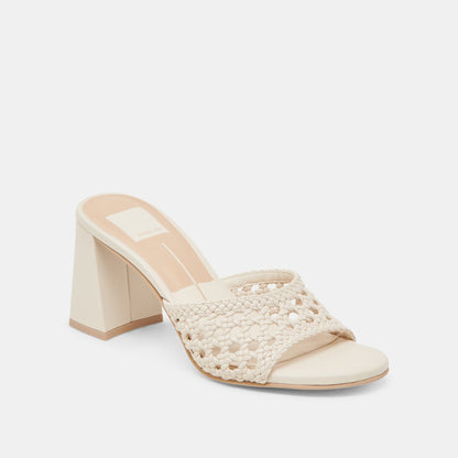 MARGOE HEELS CREME WOVEN STELLA | Dolce Vita
