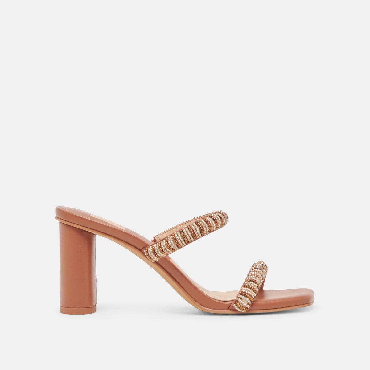 NOLAH HEELS TAN MULTI BEADS | Dolce Vita