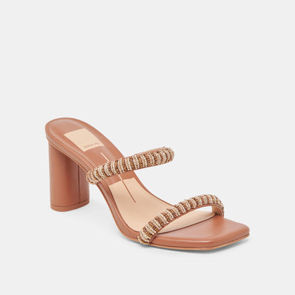 NOLAH HEELS TAN MULTI BEADS | Dolce Vita