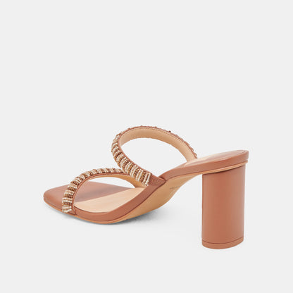 NOLAH HEELS TAN MULTI BEADS | Dolce Vita
