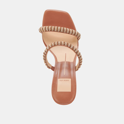 NOLAH HEELS TAN MULTI BEADS | Dolce Vita