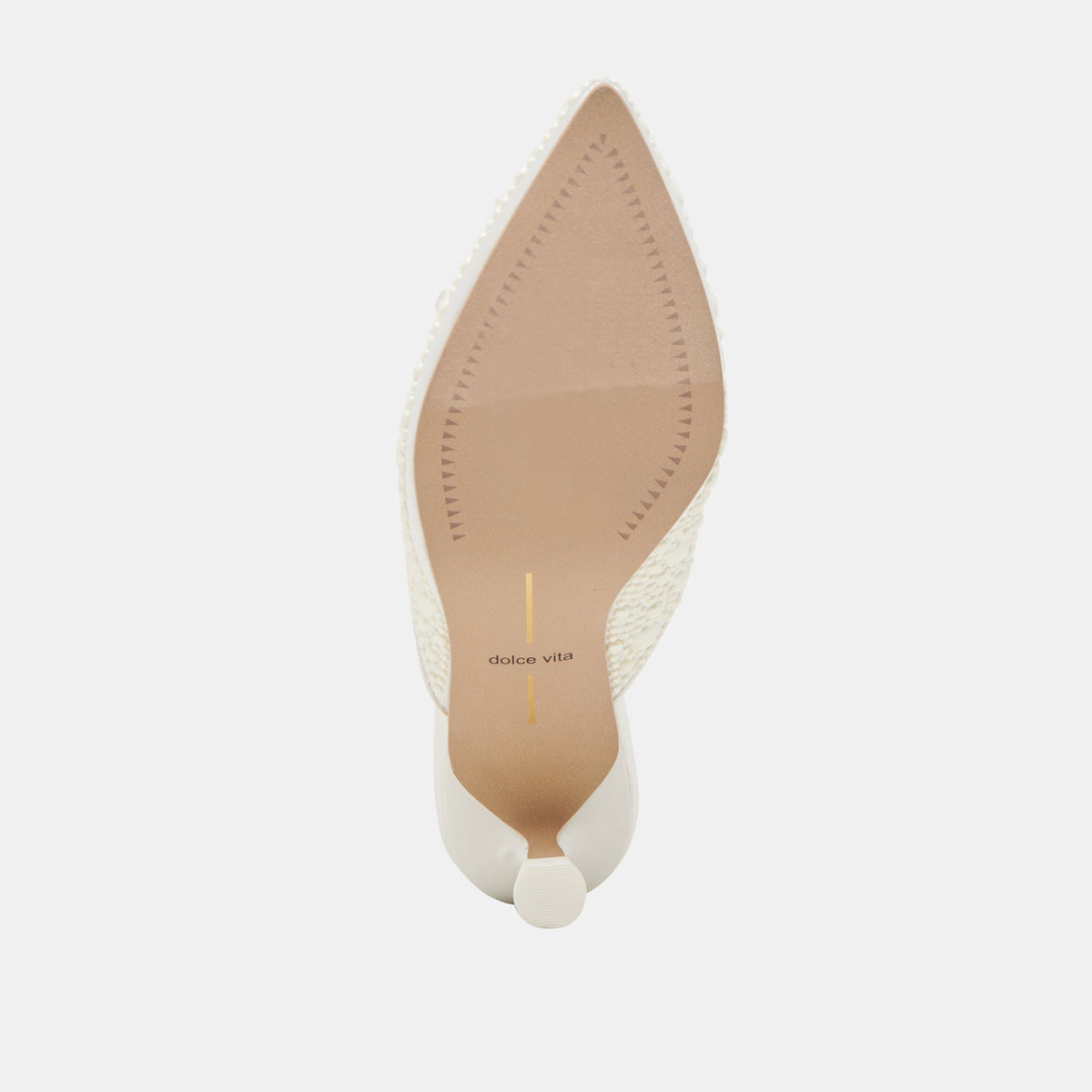 CLAYTN PEARL HEELS TRUE WHITE SATIN | Dolce Vita