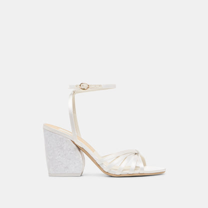 Ronica True White Satin Heels | Dolce Vita