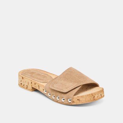 Sandy Taupe Suede Sandals | Dolce Vita