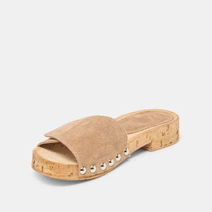 Sandy Taupe Suede Sandals | Dolce Vita