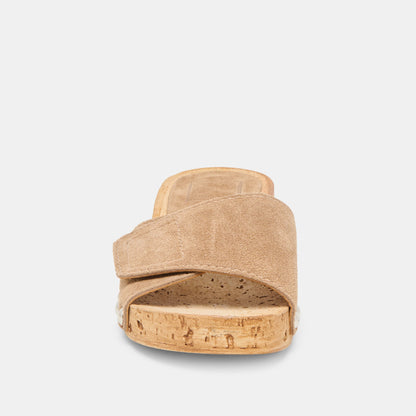 Sandy Taupe Suede Sandals | Dolce Vita