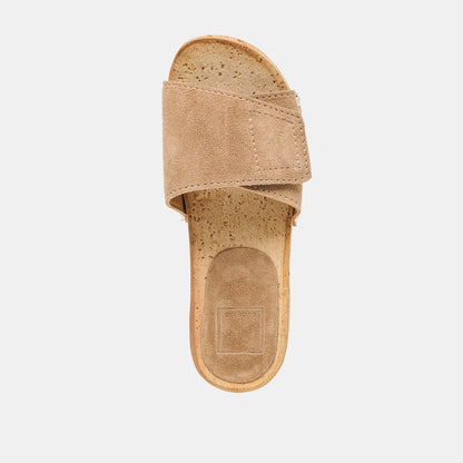 Sandy Taupe Suede Sandals | Dolce Vita