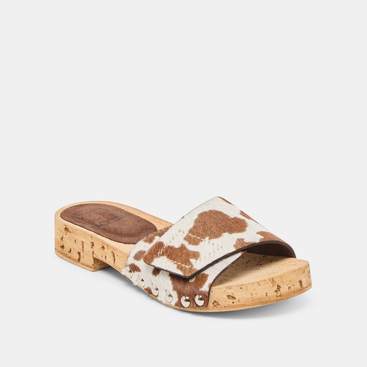 Sandy Cocoa Taurus Calf Hair Sandals | Dolce Vita