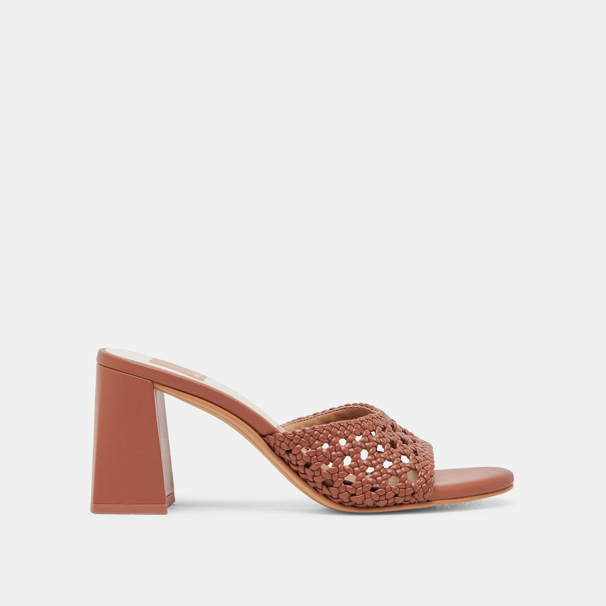 MARGOE HEELS COGNAC WOVEN STELLA | Dolce Vita