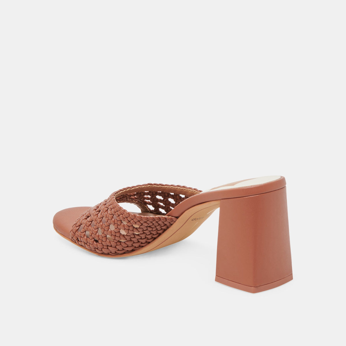 MARGOE HEELS COGNAC WOVEN STELLA | Dolce Vita