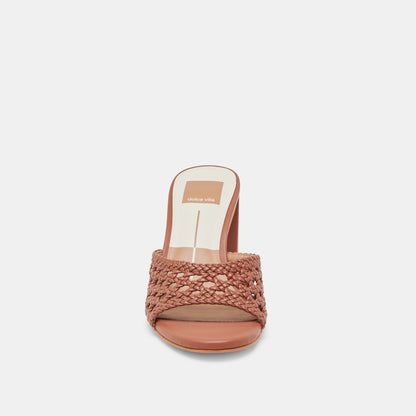 MARGOE HEELS COGNAC WOVEN STELLA | Dolce Vita