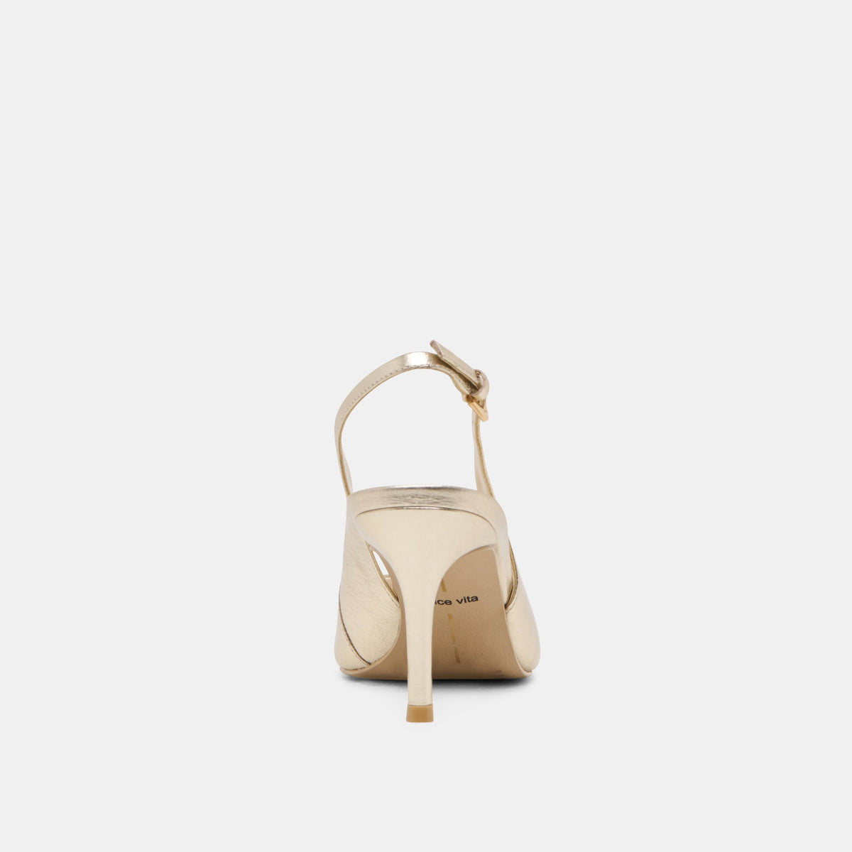ELASI HEELS LIGHT GOLD CRINKLE PATENT | Dolce Vita