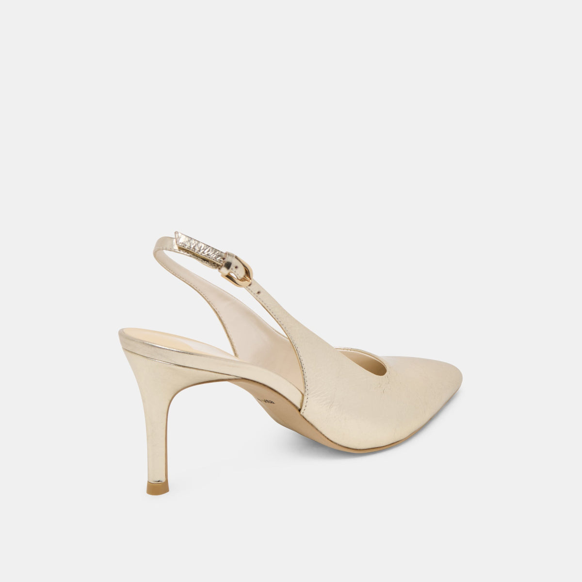 ELASI HEELS LIGHT GOLD CRINKLE PATENT | Dolce Vita