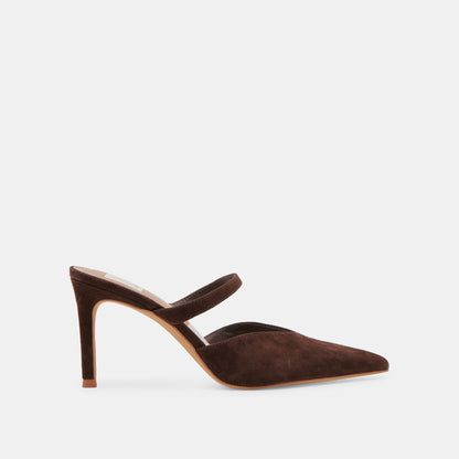 KANIKA HEELS DK BROWN SUEDE | Dolce Vita