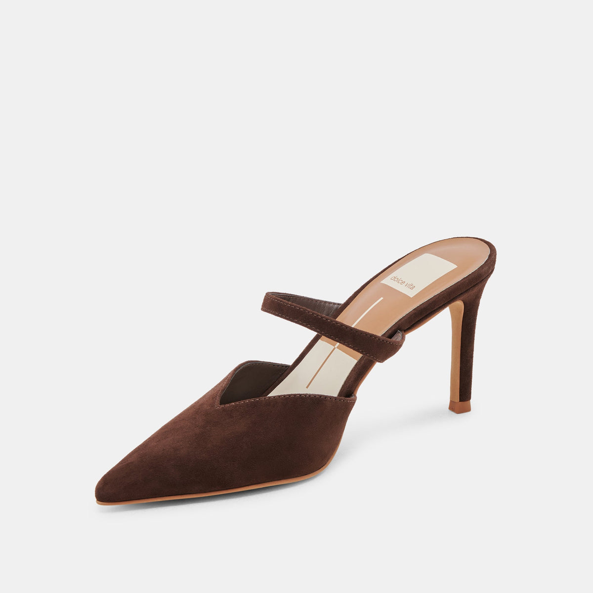 KANIKA HEELS DK BROWN SUEDE | Dolce Vita