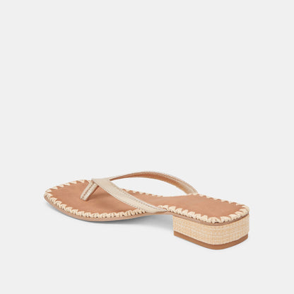 BARTY SANDALS GOLD METALLIC LEATHER | Dolce Vita