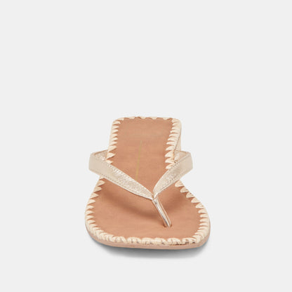 BARTY SANDALS GOLD METALLIC LEATHER | Dolce Vita