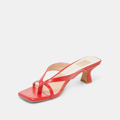 BREVEL WIDE HEELS CHILI LEATHER | Dolce Vita