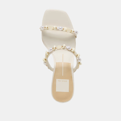 GRASON HEELS WHITE LEATHER | Dolce Vita