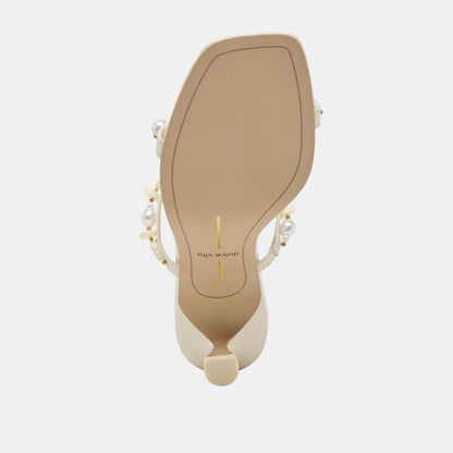 GRASON HEELS WHITE LEATHER | Dolce Vita