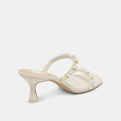 GRASON HEELS WHITE LEATHER | Dolce Vita