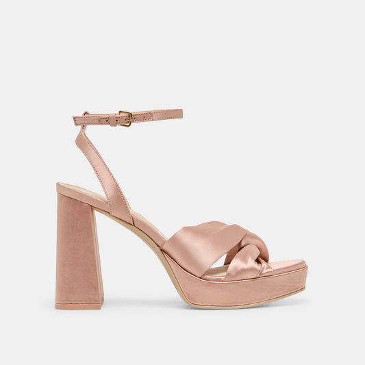 PARLO HEELS BLUSH SATIN | Dolce Vita