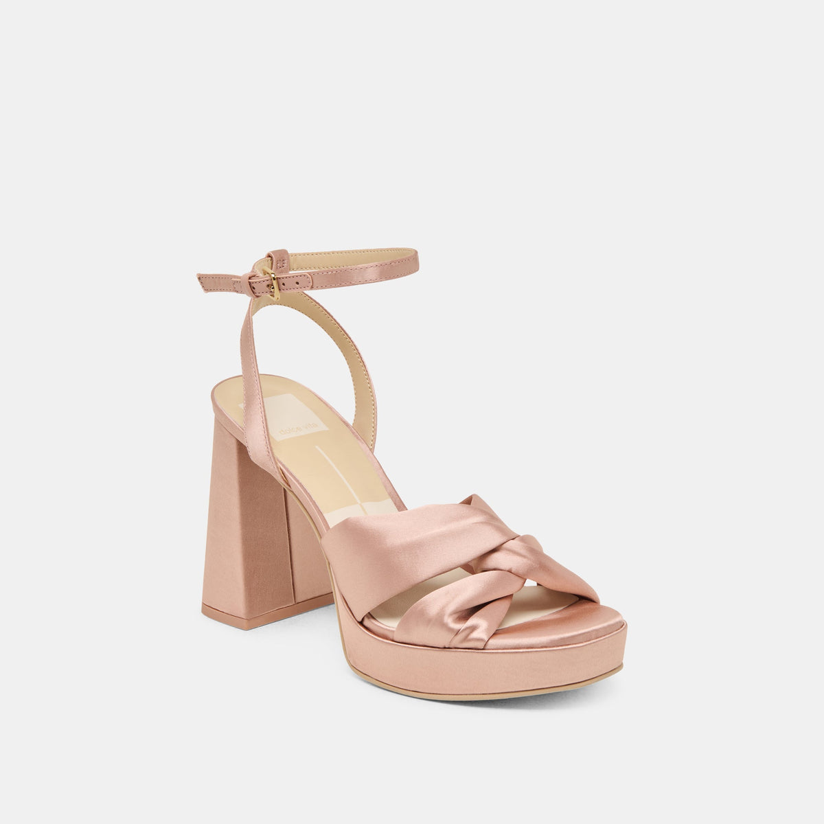 PARLO HEELS BLUSH SATIN | Dolce Vita